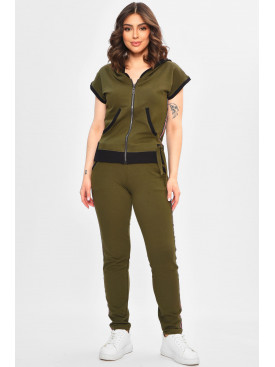 Спортивний костюм жіночого кольору хакі 201575 203048C