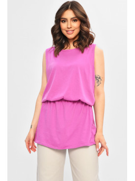 Туніка жіноча однотонна бузкового кольору 1359 203065C Туніка жіноча однотонна бузкового кольору 1359 203065C