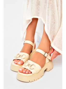 Босоніжки жіночі бежевого кольору SE06-2 203096C Босоніжки жіночі бежевого кольору SE06-2 203096C