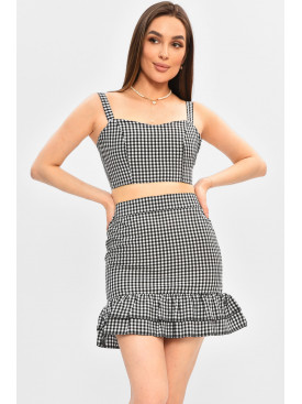 Костюм жіночий чорного кольору з принтом 1558 203123C