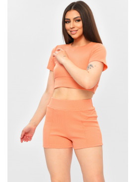 Костюм жіночий однотонний помаранчевого кольору 1352 203345C Костюм жіночий однотонний помаранчевого кольору 1352 203345C