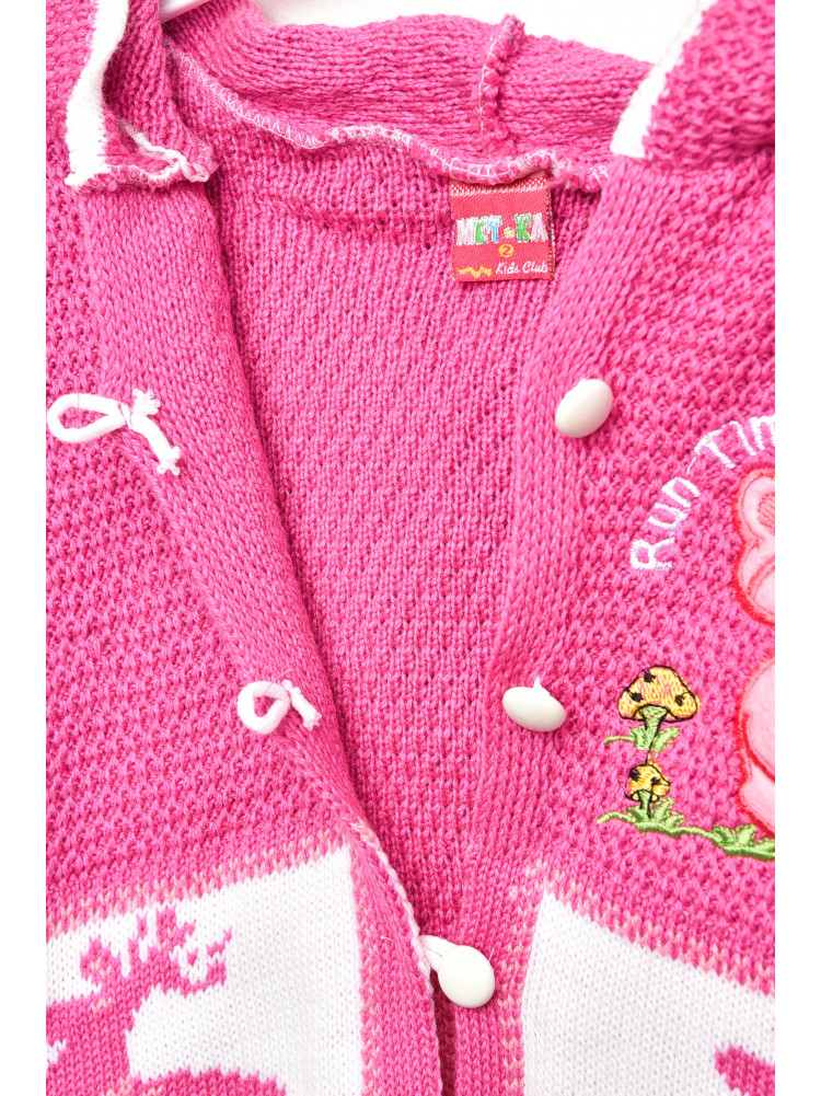 Кофта детская для девочки розового цвета с принтом 510 203367C