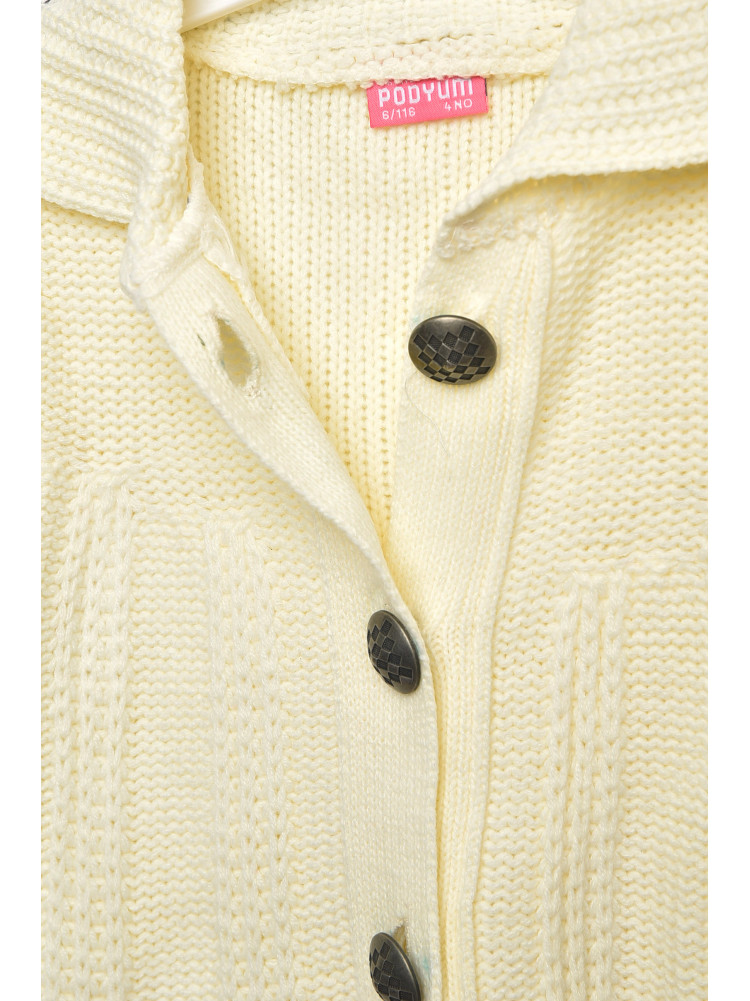 Кофта детская для девочки молочного цвета 220 203369C