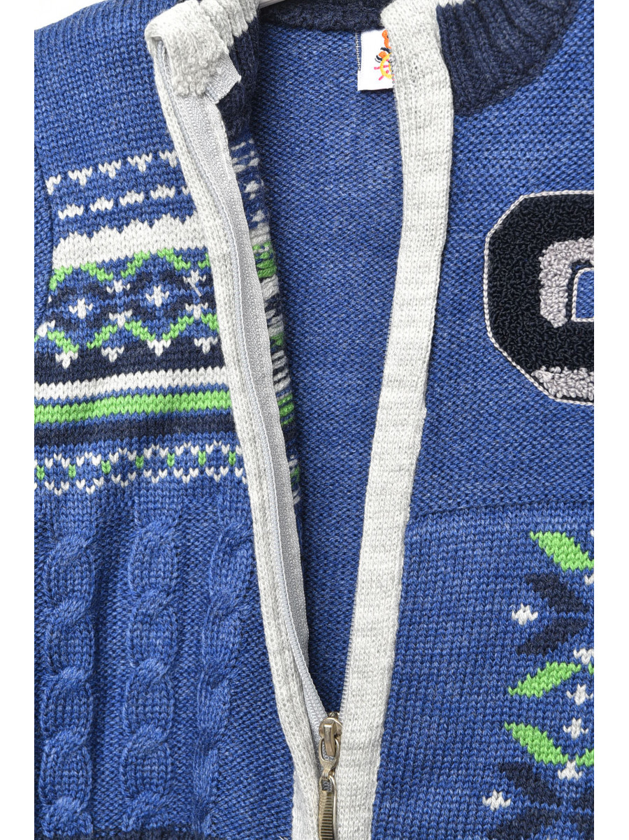 Свитер детский для мальчика синего цвета асорті 203392C