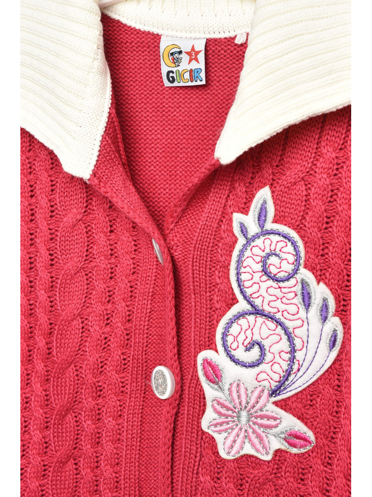 Кофта дитяча для дівчинки рожевого кольору з принтом асорті 203435C