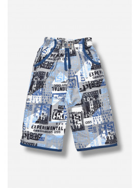 Бриджі дитячі для хлопчика сірого кольору з принтом асорті 203526C