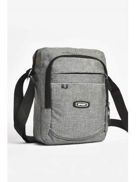 Сумка чоловіча через плече текстиль сірого кольору 612 203619C Сумка чоловіча через плече текстиль сірого кольору 612 203619C