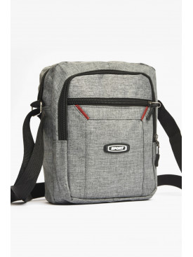 Сумка мужская через плечо текстиль серого цвета 611 203621C
