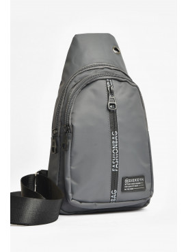 Сумка мужская через плечо текстиль тёмно-серого цвета 5157 203628C Сумка мужская через плечо текстиль тёмно-серого цвета 5157 203628C