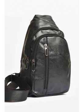 Сумка мужская через плечо из экокожи черного цвета 2462 203639C Сумка мужская через плечо из экокожи черного цвета 2462 203639C