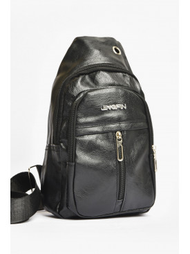 Сумка чоловіча через плече з екошкіри чорного кольору 8823 203640C