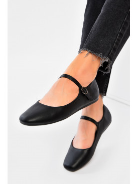 Балетки жіночі чорного кольору 165-6 203651C