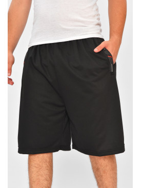 Шорты мужские батальные черного цвета 6680 203678C Шорты мужские батальные черного цвета 6680 203678C