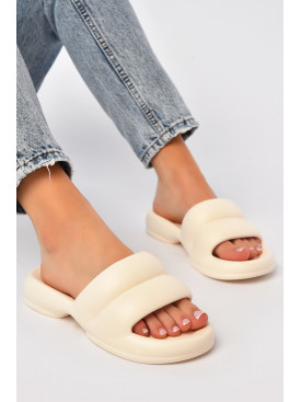 Шльопанці піна жіночі молочного кольору 5067-2 203813C