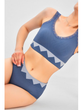 Комплект женский синего цвета чашка В 9021 204222C Комплект женский синего цвета чашка В 9021 204222C