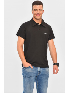 Футболка чоловіча поло чорного кольору 204254C Футболка чоловіча поло чорного кольору 204254C