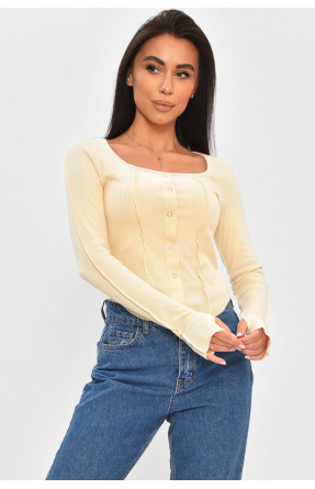 Кофта жіноча однотонна бежевого кольору. 0124 204285C