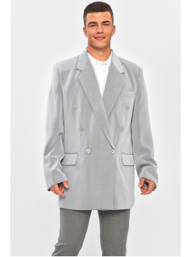 Пиджак мужской однотонный серого цвета 204331C