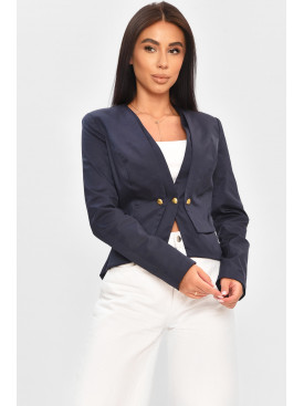 Пиджак женский темно-синего цвета 204420C Пиджак женский темно-синего цвета 204420C