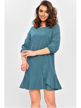 Платье женское полосатое зеленого цвета 520 204423C