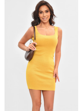 Сарафан женский в рубчик желтого цвета 204430C