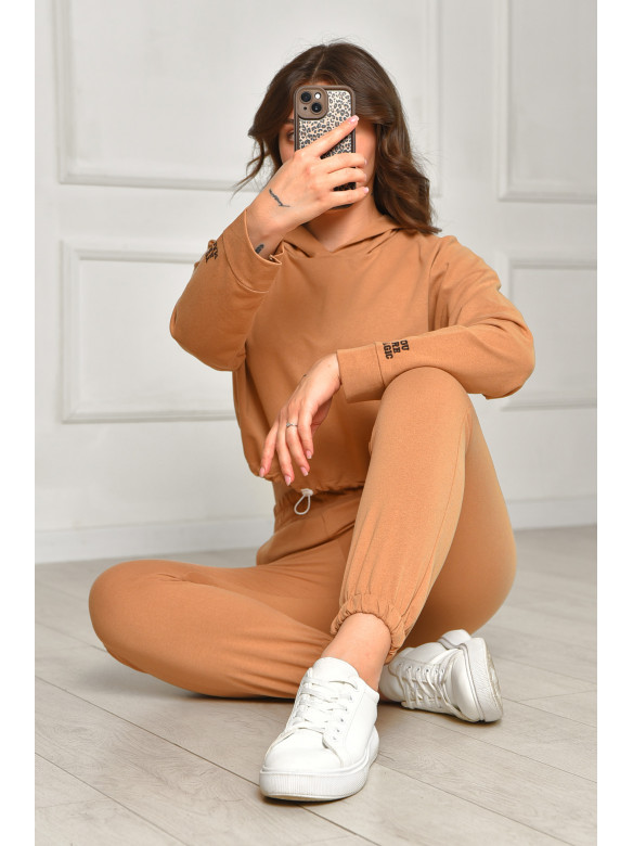 Спортивный костюм женский бежевого цвета 9289 204513C