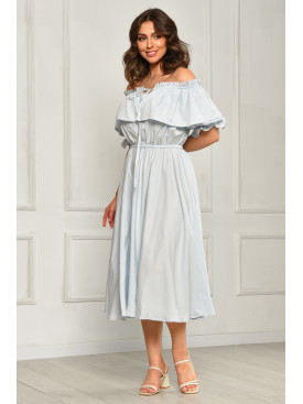 Сукня жіноча однотонна блакитного кольору 3839 204564C