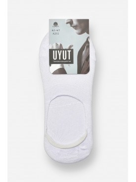 Шкарпетки слідки чоловічі демісезонні білого кольору А202 204748C