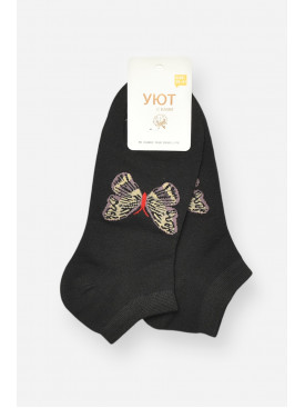 Шкарпетки жіночі спортивні демісезонні чорного кольору 22-05 204754C Шкарпетки жіночі спортивні демісезонні чорного кольору 22-05 204754C