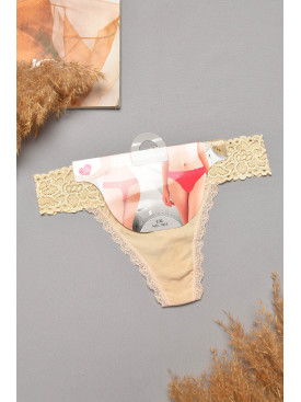 Стринги женские однотонные бежевого цвета 7923 204784C Стринги женские однотонные бежевого цвета 7923 204784C