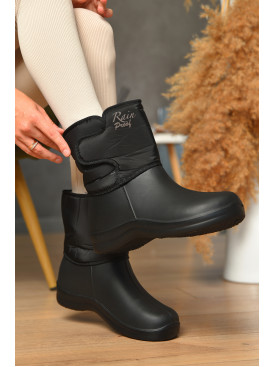 Дутики женские на меху черного цвета D-339 204990C