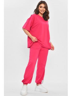 Спортивний костюм жіночий малинового кольору 6025 205129C Спортивний костюм жіночий малинового кольору 6025 205129C