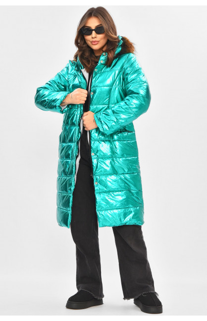 Куртка женская демисезонная зеленого цвета Уценка 243 205272C Куртка женская демисезонная зеленого цвета Уценка 243 205272C