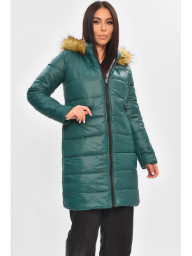 Куртка женская демисезонная тёмно-зеленого цвета 205278C
