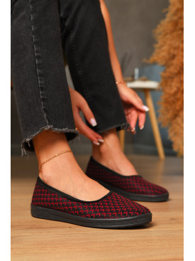 Тапочки женские бордового цвета Ебіас лодочка 205443C Тапочки женские бордового цвета Ебіас лодочка 205443C