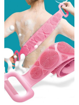 Двусторонняя силиконовая мочалка-массажер для тела Silica Gel Bath Brush 165 205463C