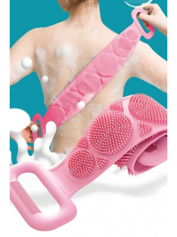 Двусторонняя силиконовая мочалка-массажер для тела Silica Gel Bath Brush 165 205463C