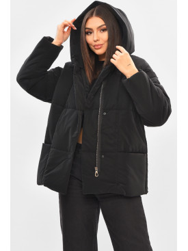 Куртка женская демисезонная черного цвета 268 205470C Куртка женская демисезонная черного цвета 268 205470C