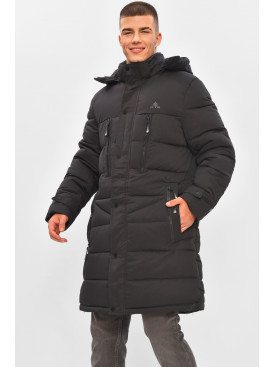 Куртка чоловіча подовжена єврозима чорного кольору 869 205471C Куртка чоловіча подовжена єврозима чорного кольору 869 205471C