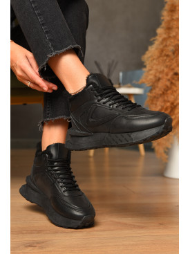 Кросівки жіночі на хутрі чорного кольору м97-1 205478C Кросівки жіночі на хутрі чорного кольору м97-1 205478C