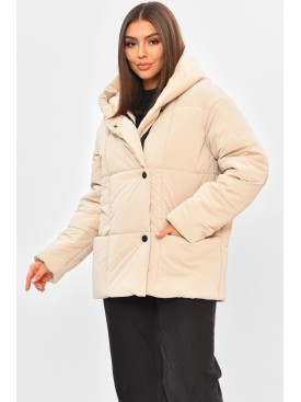Куртка жіноча демісезонна світло-бежевого кольору 268 205479C