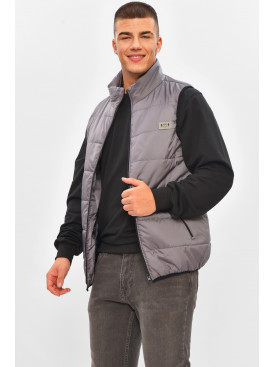 Жилетка чоловіча демісезонна сірого кольору 014 205484C