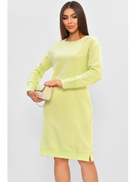 Платье женское однотонное салатового цвета 205507C