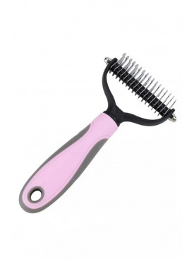 Двухсторонняя щетка-колтунорез для удаления шерсти кошек и собак 205521C