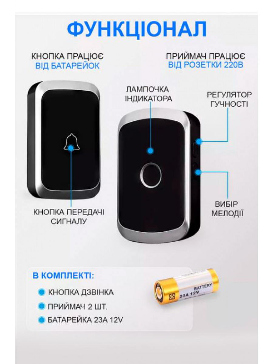Дверной беспроводной звонок Digital Lion WDB-01 205548C
