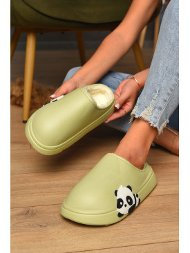 Калоші без задника утеплені салатового кольору 197 205566C