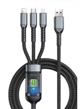 Кабель для зарядки универсальный 3 в 1 Lightning/micro-USB/USB Typ-C 205571C