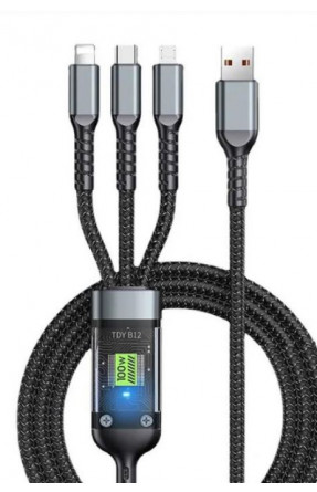 Кабель для зарядки универсальный 3 в 1 Lightning/micro-USB/USB Typ-C 205571C