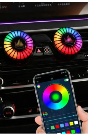 Автомобильный ароматизатор RGB Music Lights с LED подсветкой 205582C