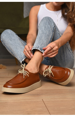 Туфли-лоферы женские коричневого цвета Е373-5 205633C